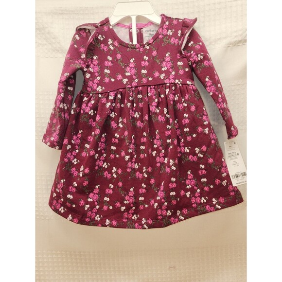 Carter's Other - Carters Dress Size 9 Months Floral 2 Pieces Long Sleeve